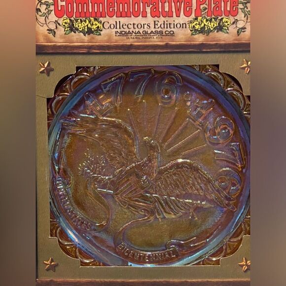 Indiana Glass American Bicentennial Collectors Commemorative Plate 1960 - Picture 3 of 3